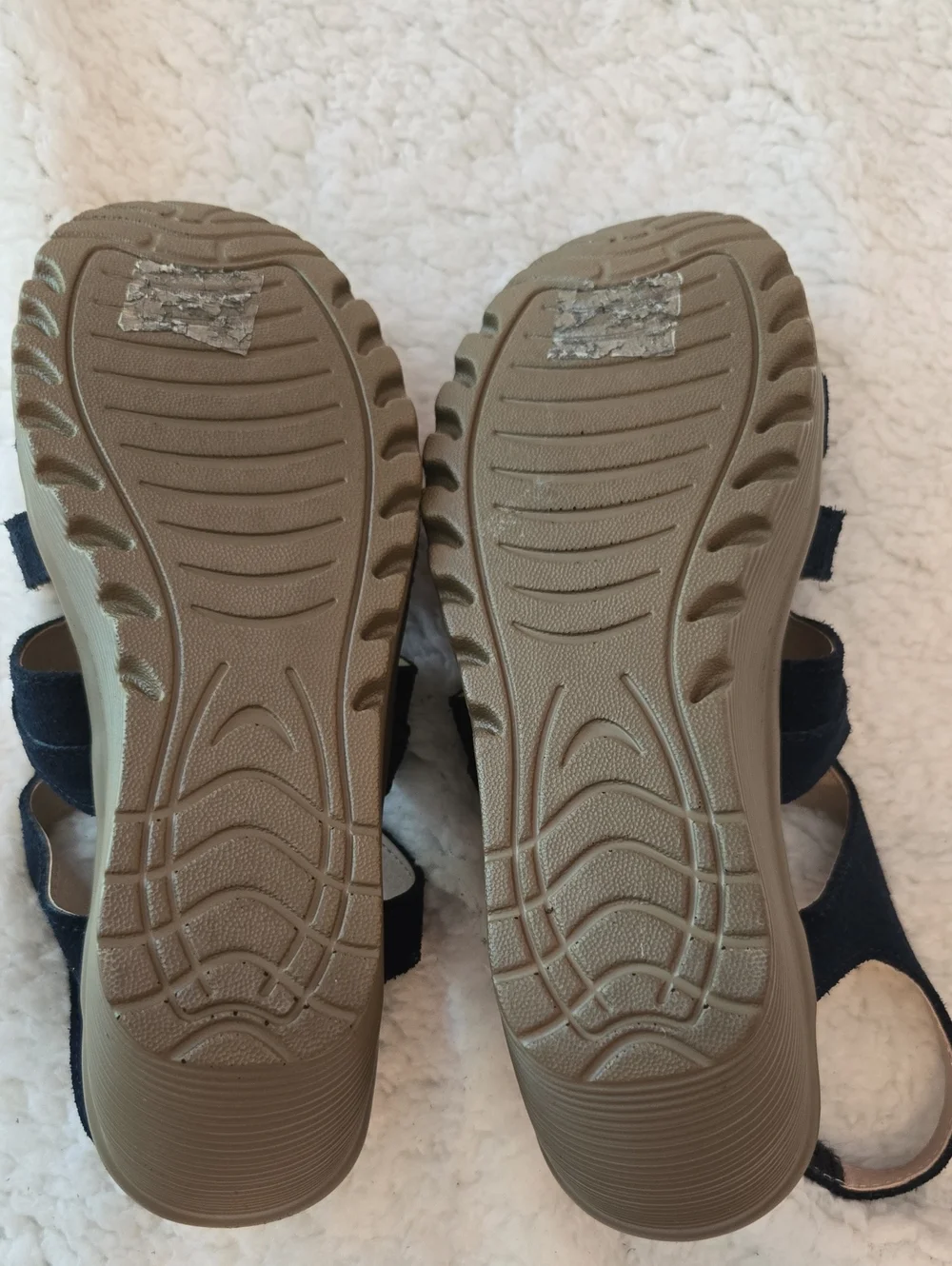 Skechers Navy Blue Suede Slingback Wedge Sandals